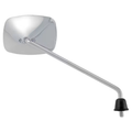 Specchietto retrovisore destro cromato Piaggio CM025502 per Beverly 125 e 250, con stelo e cuffia in gomma