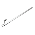 Guida vetro posteriore porta anteriore sinistra originale Piaggio D6740487Z01, profilo metallico cromato con staffa di aggancio, per Porter e Quargo
