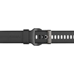 Dettaglio del cinturino e della fibbia dello smartwatch Momo Design Stealth nero