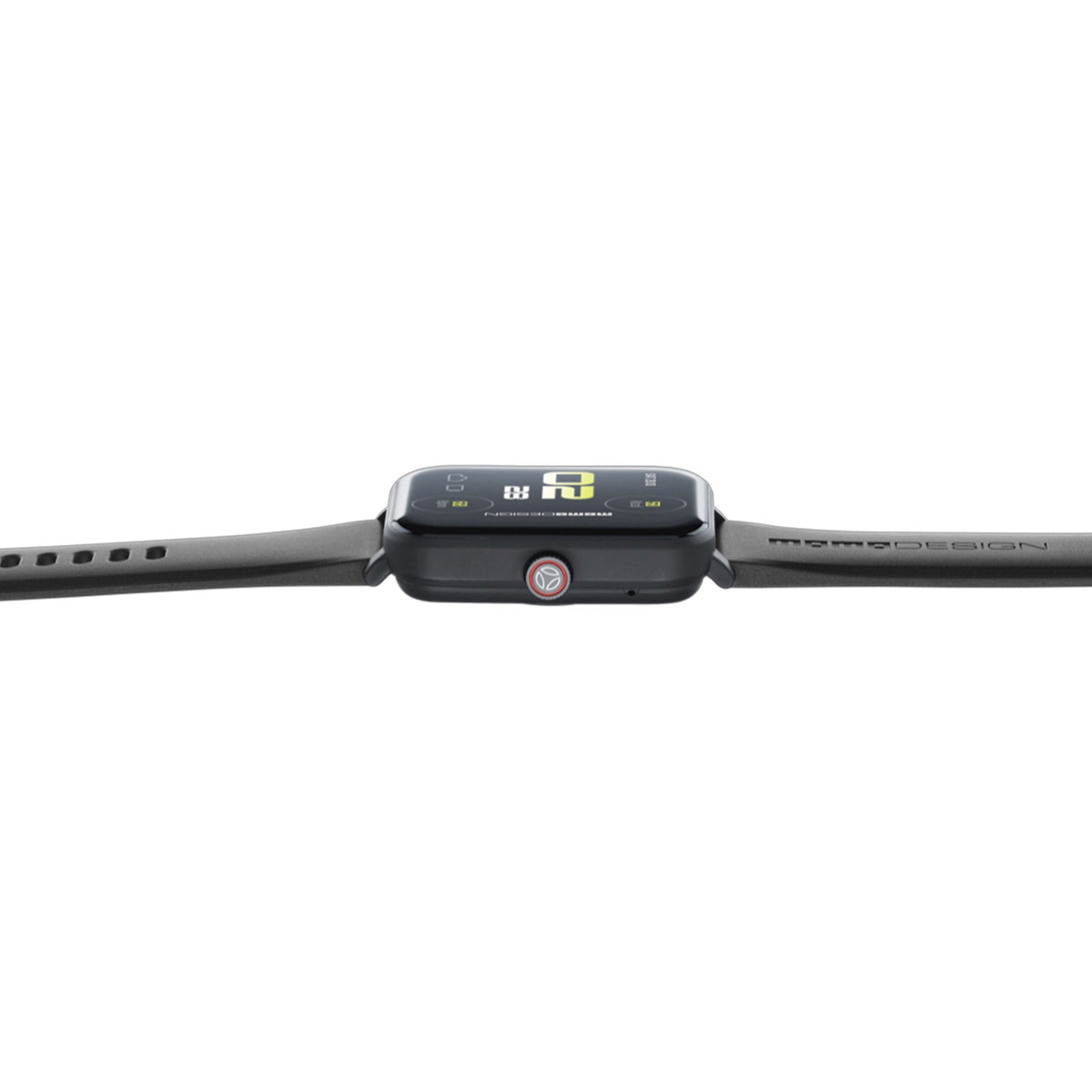 Smartwatch Momo Design Stealth, profilo laterale con cassa in alluminio satinato