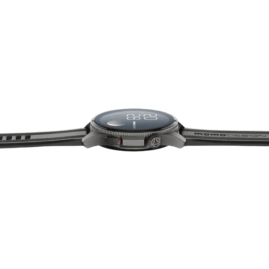 Profilo della cassa in alluminio satinato dello smartwatch Momo Design ZERO
