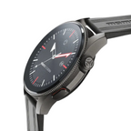Smartwatch Momo Design ZERO con quadrante analogico rosso e nero sul display AMOLED