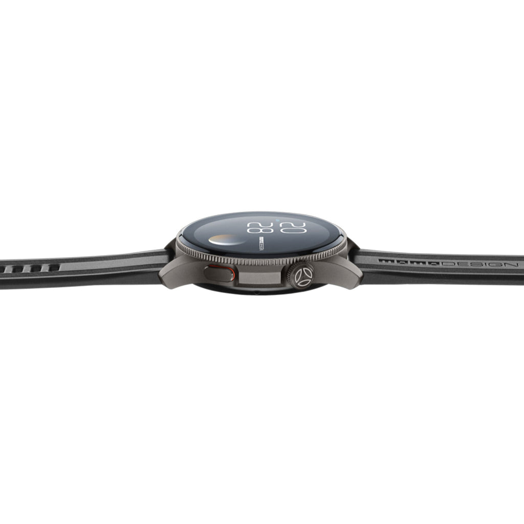Smartwatch Momo Design ZERO, profilo laterale con cassa in alluminio satinato